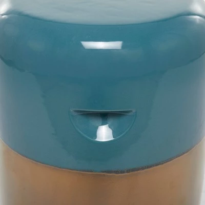 Olivia & May Coastal Stoneware Accent Tables Blue - Olivia & May 4 Olivia & May Coastal Stoneware Accent Tables Blue - Olivia & May - Image 2
