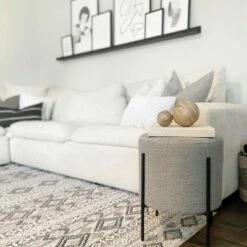 16" Modern Round Ottoman with Metal Base - WOVENBYRD Tan 42 16" Modern Round Ottoman with Metal Base - WOVENBYRD Tan -Ottomans Official Shop unnamed file 4438