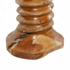 Olivia & May Rustic Carved Teak Wood Stool Brown - Olivia & May -Ottomans Official Shop unnamed file 444