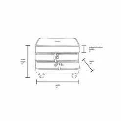 Opalhouse Designed With Jungalow Marin Stackable Pouf with Casters - Opalhouse™ designed with Jungalow™ Rust/blush Gradient -Ottomans Official Shop unnamed file 4452