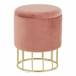 Canary Contemporary Glam Ottoman - LumiSource Pink -Ottomans Official Shop unnamed file 4468