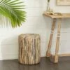 Olivia & May Contemporary Teak Wood Stool - Olivia & May -Ottomans Official Shop unnamed file 447