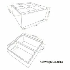 Franklin Square Coffee Table Storage Ottoman - WyndenHall Chocolate Brown 22 Franklin Square Coffee Table Storage Ottoman - WyndenHall Chocolate Brown -Ottomans Official Shop unnamed file 4496