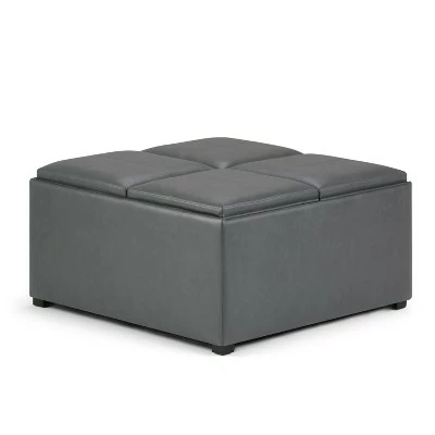 Franklin Square Coffee Table Storage Ottoman - WyndenHall Chocolate Brown 10 Franklin Square Coffee Table Storage Ottoman - WyndenHall Chocolate Brown - Image 8