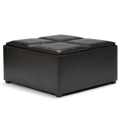 Franklin Square Coffee Table Storage Ottoman - WyndenHall Chocolate Brown 14 Franklin Square Coffee Table Storage Ottoman - WyndenHall Chocolate Brown - Image 12
