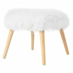 Huxley Faux Fur Ottoman - Christopher Knight Home White -Ottomans Official Shop unnamed file 4537