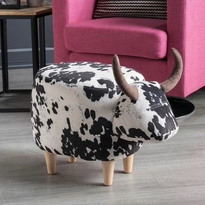 Bessie Cow Ottoman - Christopher Knight Home Brown 3 Bessie Cow Ottoman - Christopher Knight Home Brown