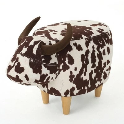 Bessie Cow Ottoman - Christopher Knight Home Brown 7 Bessie Cow Ottoman - Christopher Knight Home Brown - Image 5