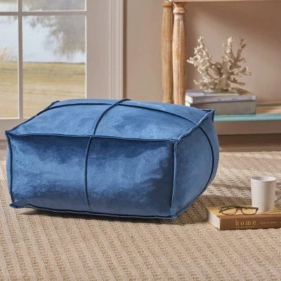 Nakisha Velvet Square Bean Bag Ottoman - Christopher Knight Home Smoke 3 Nakisha Velvet Square Bean Bag Ottoman - Christopher Knight Home Smoke