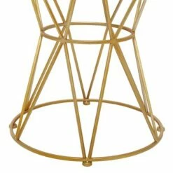 Olivia & May Contemporary Iron Geometric Pattern Accent Table Gold - Olivia & May -Ottomans Official Shop unnamed file 458