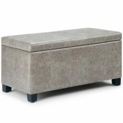 36" Lancaster Storage Ottoman Bench - WyndenHall Satin Cream -Ottomans Official Shop unnamed file 4580