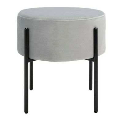 Lisbon Round Ottoman - Safavieh Gray/black 9 Lisbon Round Ottoman - Safavieh Gray/black - Image 7