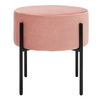 Lisbon Round Ottoman - Safavieh Gray/black 10 Lisbon Round Ottoman - Safavieh Gray/black - Image 8