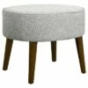 Mid Century Oval Ottoman with Wood Legs Ash Gray - HomePop -Ottomans Official Shop unnamed file 4666