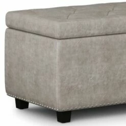 48" Springfield Storage Ottoman - Wyndenhall Natural Linen Look Fabric -Ottomans Official Shop unnamed file 4674