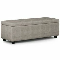 48" Springfield Storage Ottoman - Wyndenhall Natural Linen Look Fabric -Ottomans Official Shop unnamed file 4678