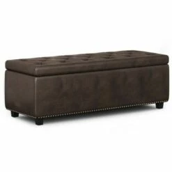 48" Springfield Storage Ottoman - Wyndenhall Natural Linen Look Fabric -Ottomans Official Shop unnamed file 4679