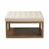 Alvere Cocktail Ottoman Walnut - Baxton Studio Beige/walnut -Ottomans Official Shop unnamed file 4708