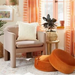 Ottomans Official Shop 26 Opalhouse Designed With Jungalow Olivia Round Pouf Rust - Opalhouse™ designed with Jungalow™