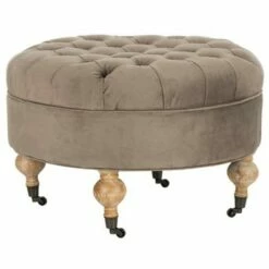 Clara Round Ottoman - Safavieh Beige -Ottomans Official Shop unnamed file 4756