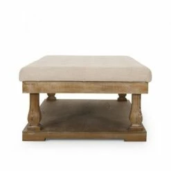 Mineola Contemporary Upholstered Rectangular Ottoman - Christopher Knight Home Cognac Brown/weathered -Ottomans Official Shop unnamed file 4801