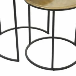 Olivia & May Set of 2 Industrial Aluminum Accent Tables Black - Olivia & May -Ottomans Official Shop unnamed file 481