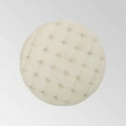 Orla Modern Glam Round Ottoman - Christopher Knight Home Blue -Ottomans Official Shop unnamed file 4818