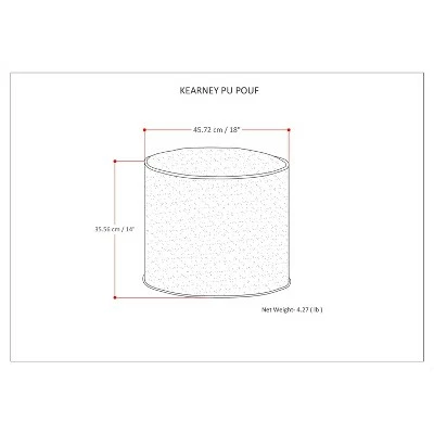 Talia Round Pouf Distressed Brown Faux Leather - WyndenHall 7 Talia Round Pouf Distressed Brown Faux Leather - WyndenHall - Image 5