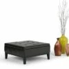 Lancaster Square Coffee Table Storage Ottoman - WyndenHall Slate Gray Linen Look Fabric -Ottomans Official Shop unnamed file 4850