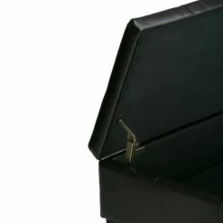 Lancaster Square Coffee Table Storage Ottoman - WyndenHall Slate Gray Linen Look Fabric -Ottomans Official Shop unnamed file 4855