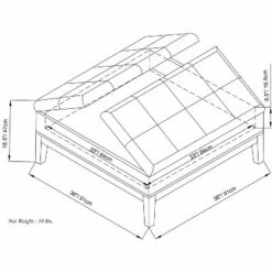 Lancaster Square Coffee Table Storage Ottoman - WyndenHall Slate Gray Linen Look Fabric -Ottomans Official Shop unnamed file 4856