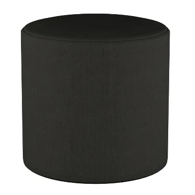 Round Ottoman in Linen - Project 62™ Linen Cream 5 Round Ottoman in Linen - Project 62™ Linen Cream - Image 3