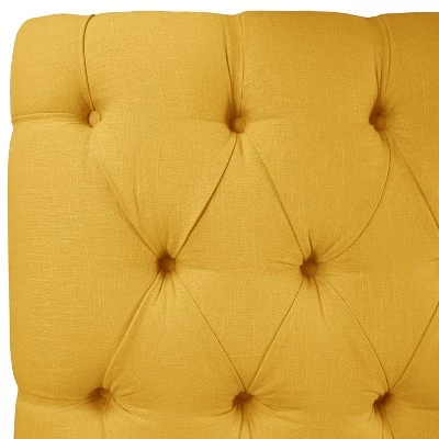 Custom Upholstered Tufted Square Ottoman - Skyline Furniture Milk 4 Custom Upholstered Tufted Square Ottoman - Skyline Furniture Milk - Image 2