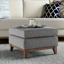 Maxwell Ottoman - Finch Gray
