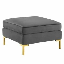 Ardent Performance Velvet Ottoman - Modway Gray