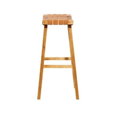 Olivia & May Rustic Wood Stool Brown - Olivia & May 7 Olivia & May Rustic Wood Stool Brown - Olivia & May - Image 5
