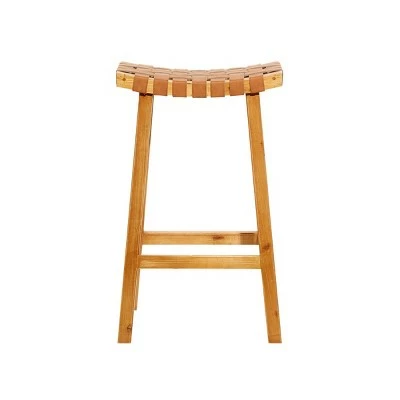 Olivia & May Rustic Wood Stool Brown - Olivia & May 8 Olivia & May Rustic Wood Stool Brown - Olivia & May - Image 6