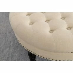 Isabelle Round Tufted Ottoman - Linon Natural -Ottomans Official Shop unnamed file 5004