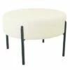 Modern Metal Sherpa Ottoman Cream - HomePop -Ottomans Official Shop unnamed file 5008