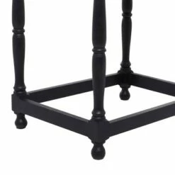 Olivia & May Set of 2 Eclectic Mango Wood Accent Tables Black - Olivia & May -Ottomans Official Shop unnamed file 508