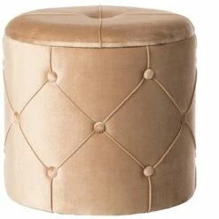 Fabulaxe Round Wooden Velvet Ottoman Stool with Lid -Ottomans Official Shop unnamed file 5120