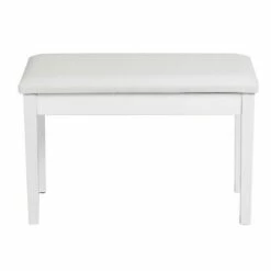 Costway Solid Wood PU Leather Piano Bench Padded Double Duet Keyboard Seat Storage White -Ottomans Official Shop unnamed file 5170