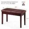 Costway Solid Wood PU Leather Piano Bench Padded Double Duet Keyboard Seat Storage Brown 2 Costway Solid Wood PU Leather Piano Bench Padded Double Duet Keyboard Seat Storage Brown -Ottomans Official Shop unnamed file 5174
