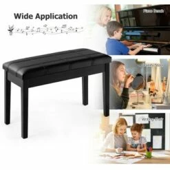 Costway Solid Wood PU Leather Piano Bench Padded Double Duet Keyboard Seat Storage Black 13 Costway Solid Wood PU Leather Piano Bench Padded Double Duet Keyboard Seat Storage Black -Ottomans Official Shop unnamed file 5185