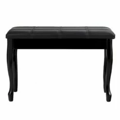 Costway PU Leather Solid Wood Piano Bench Padded Double Duet Keyboard Seat Storage Black -Ottomans Official Shop unnamed file 5194