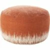 Nourison Life Styles Stonewash Drum Clay Pouf -Ottomans Official Shop unnamed file 5241