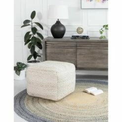 Cherokee Pouf - Anji Mountain Gray Stripes -Ottomans Official Shop unnamed file 5274