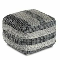 Cherokee Pouf - Anji Mountain Gray Stripes -Ottomans Official Shop unnamed file 5278