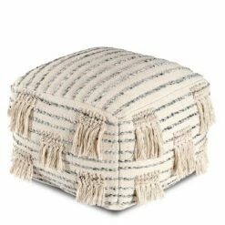 Cherokee Pouf - Anji Mountain Gray Stripes -Ottomans Official Shop unnamed file 5279
