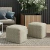 Isadora Square Woven PET Polyester Pouf Cream/Natural - WyndenHall -Ottomans Official Shop unnamed file 5282